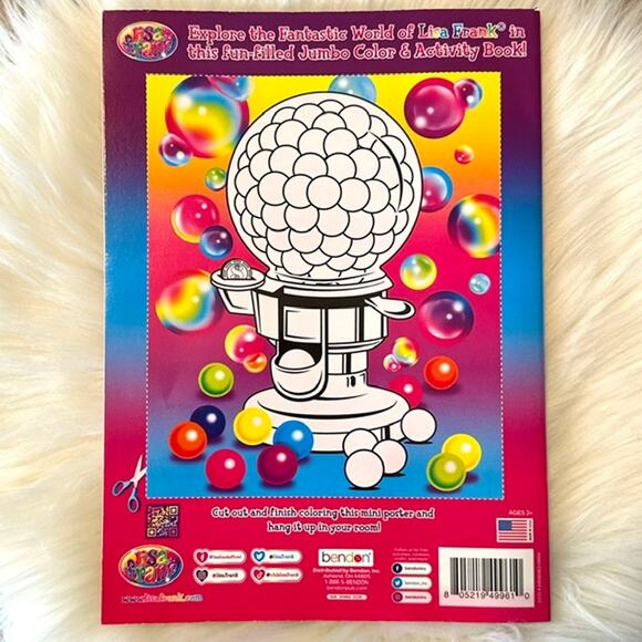 Lisa Frank Jumbo Color & Activity Book, Doodle & Display Kit & Cosmic Crayon Lot - Picture 6 of 8